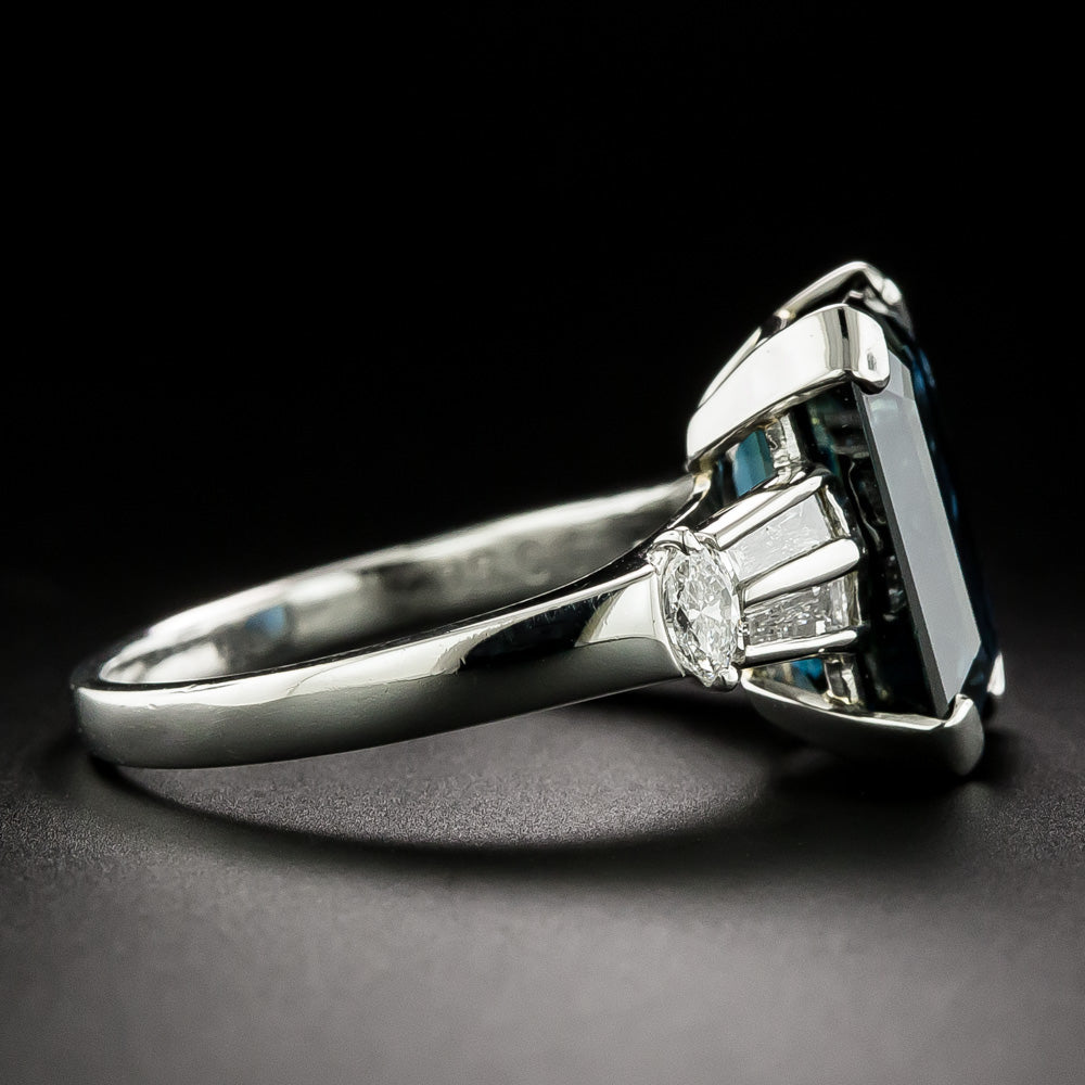Estate No-Heat 8.58 Carat Sapphire and Diamond Ring - GIA - 3