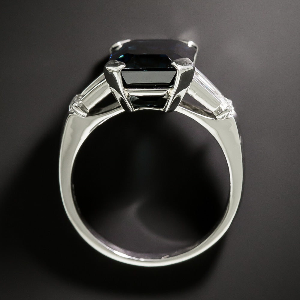 Estate No-Heat 8.58 Carat Sapphire and Diamond Ring - GIA - 4