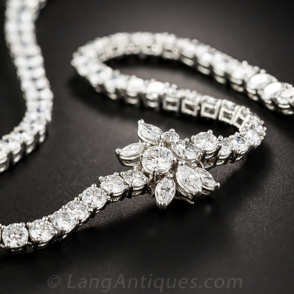 Estate No-Heat Sapphire and Diamond Necklace - 5