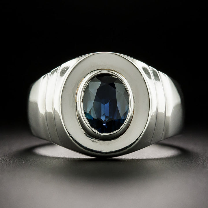 Estate No-Heat Sapphire Ring - GIA