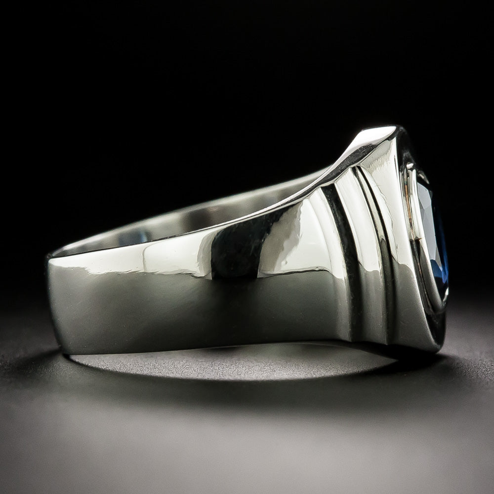 Estate No-Heat Sapphire Ring - GIA - 4
