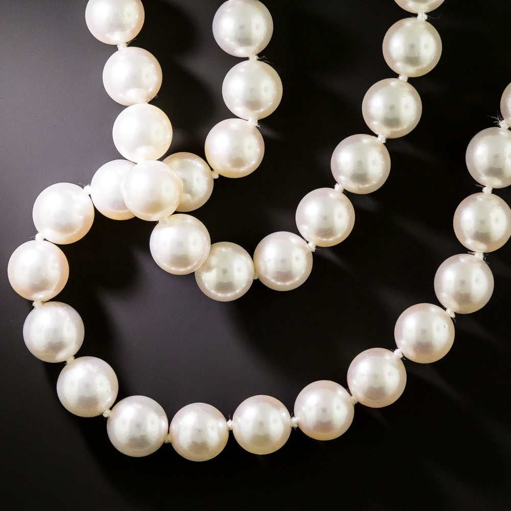 Estate Opera-Length Cultured Pearl Strand - GIA - 2