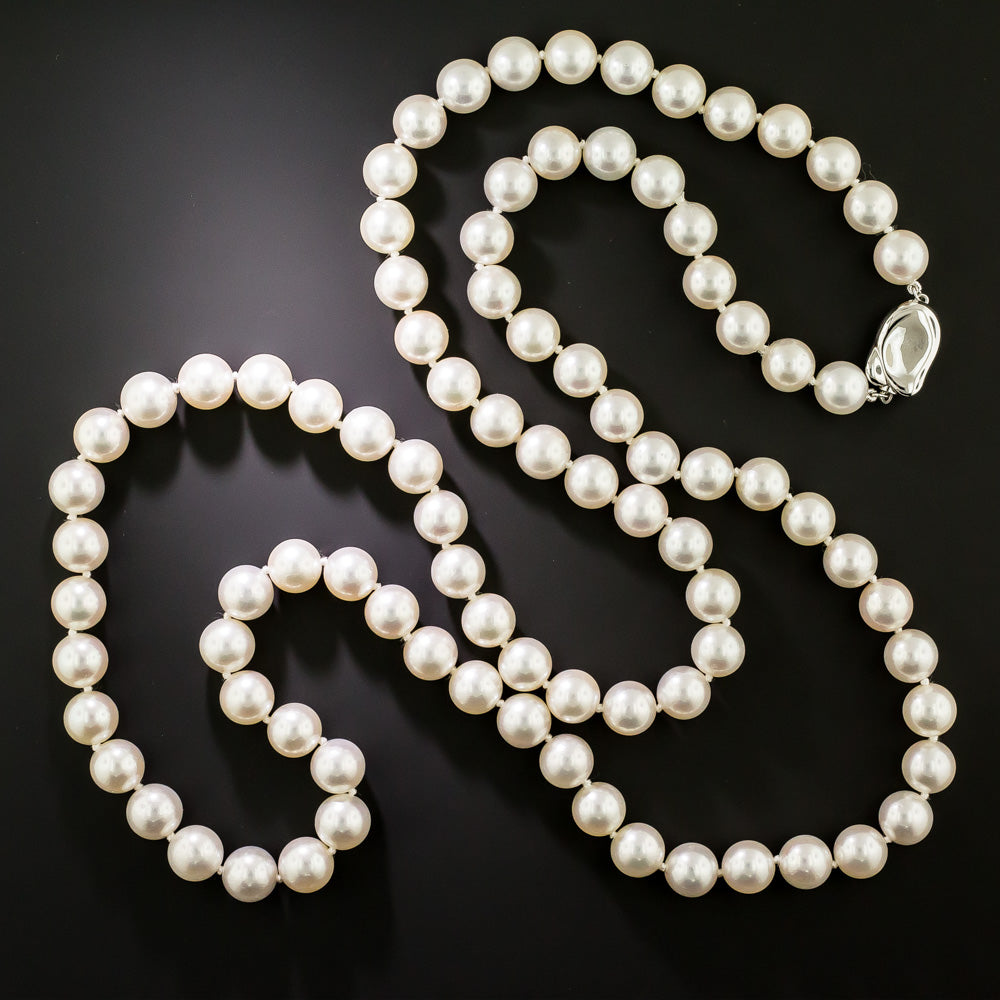Estate Opera-Length Cultured Pearl Strand - GIA - 3