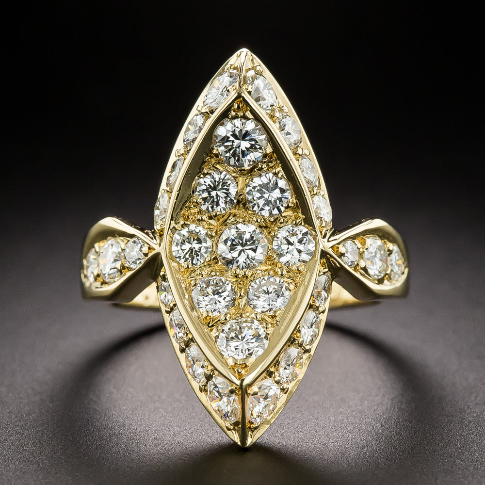 Estate Pavé Diamond Dinner Ring - 2