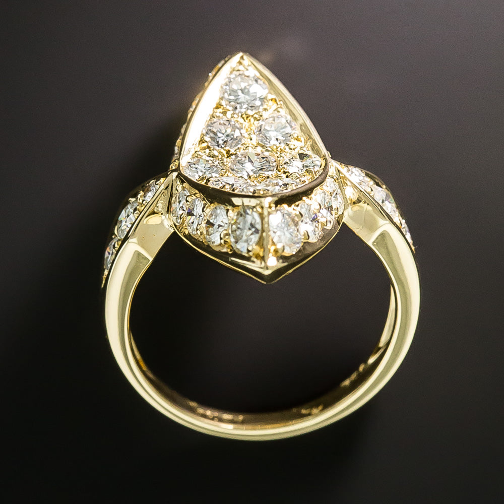 Estate Pavé Diamond Dinner Ring - 4