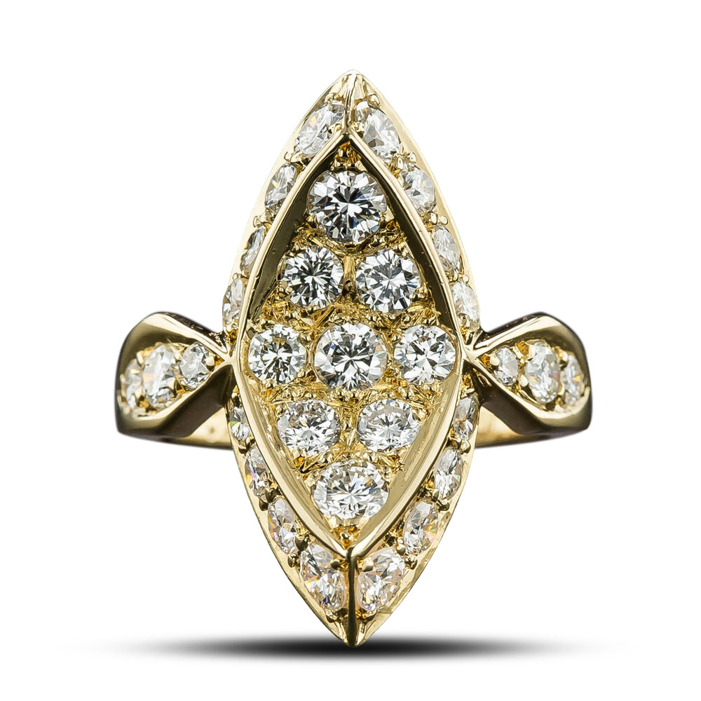 Estate Pavé Diamond Dinner Ring - 4