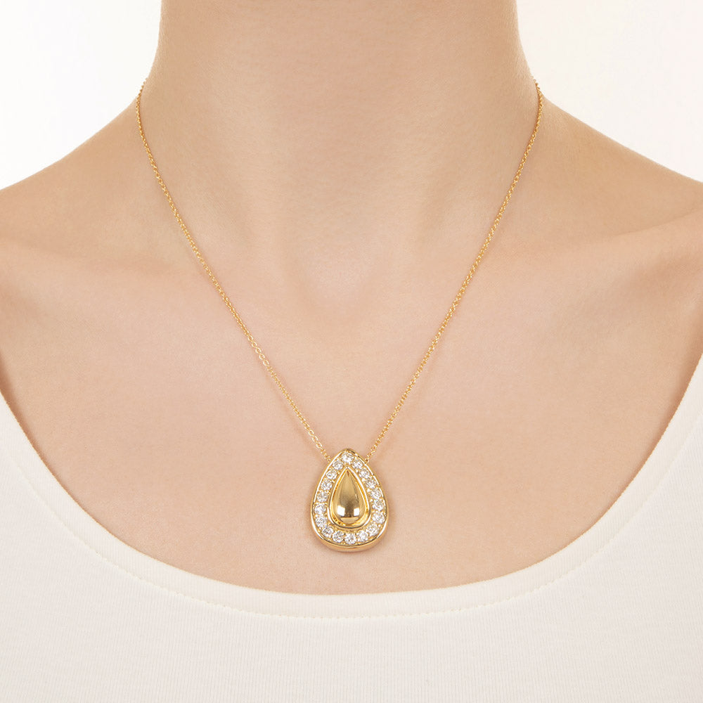Estate Pear-Shaped Diamond Necklace - 2