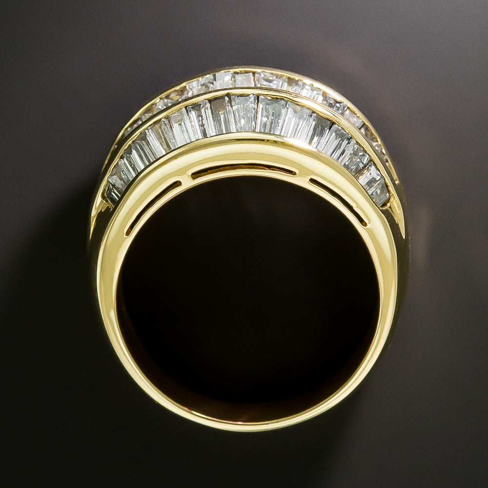 Estate Ruby and Diamond Four-Row Band Ring - 5