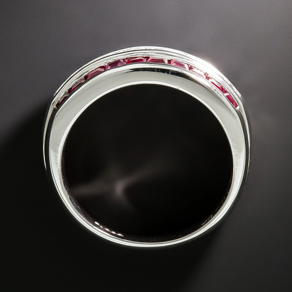 Estate Ruby, Diamond and Sapphire Band Ring - 5