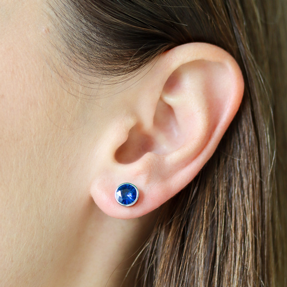 Estate Sapphire and Diamond Convertible Stud Earrings - 5