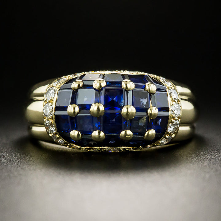 Estate Sapphire and Diamond Ring