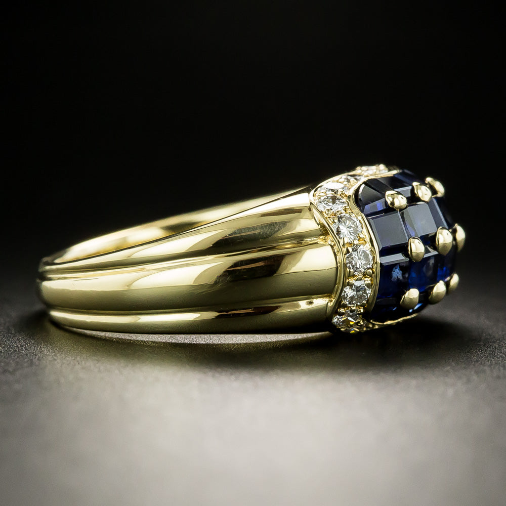 Estate Sapphire and Diamond Ring - 4
