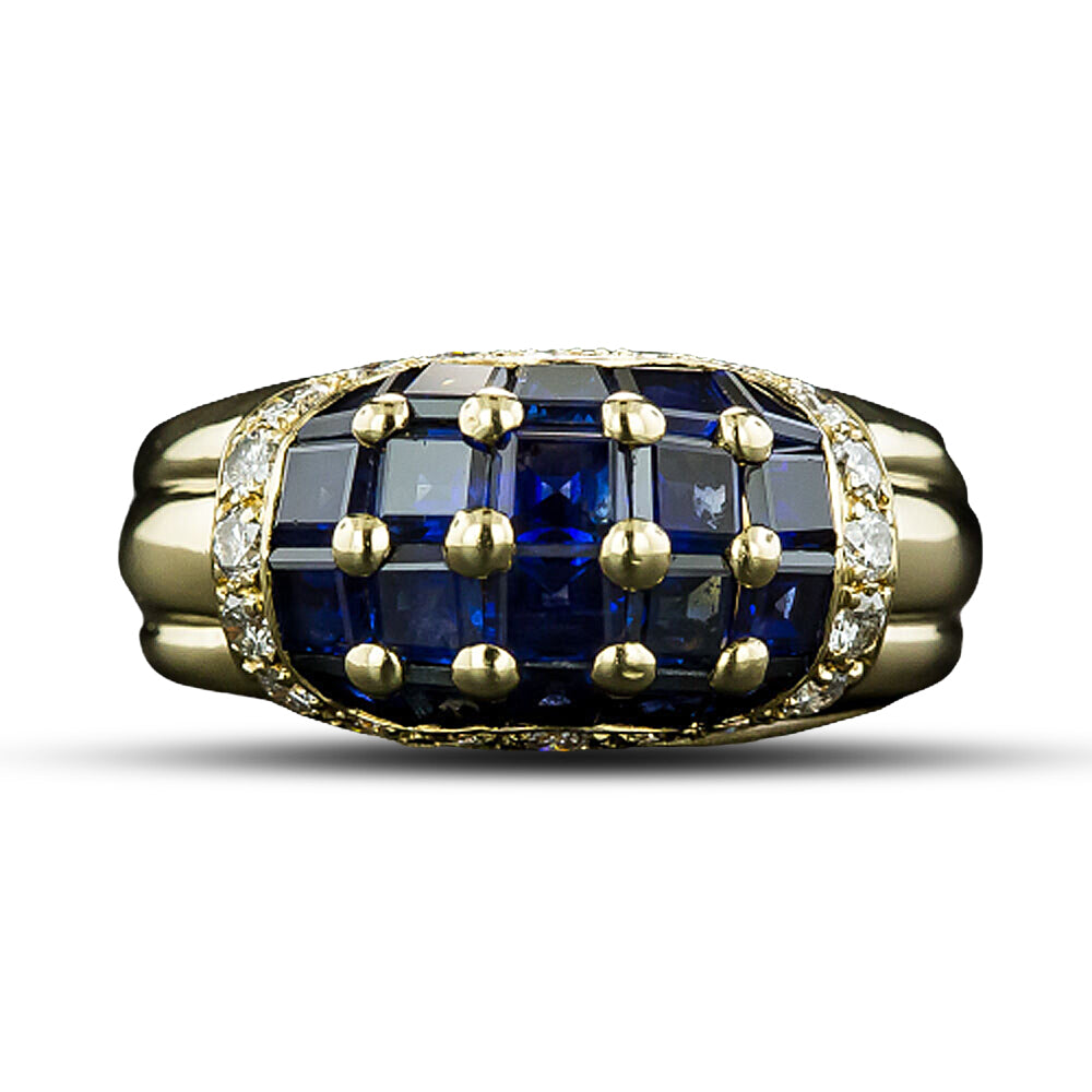 Estate Sapphire and Diamond Ring - 4