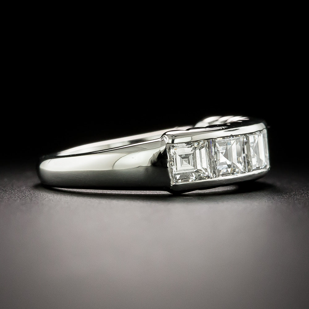 Estate Square-Cut Diamond Wedding Band - 4