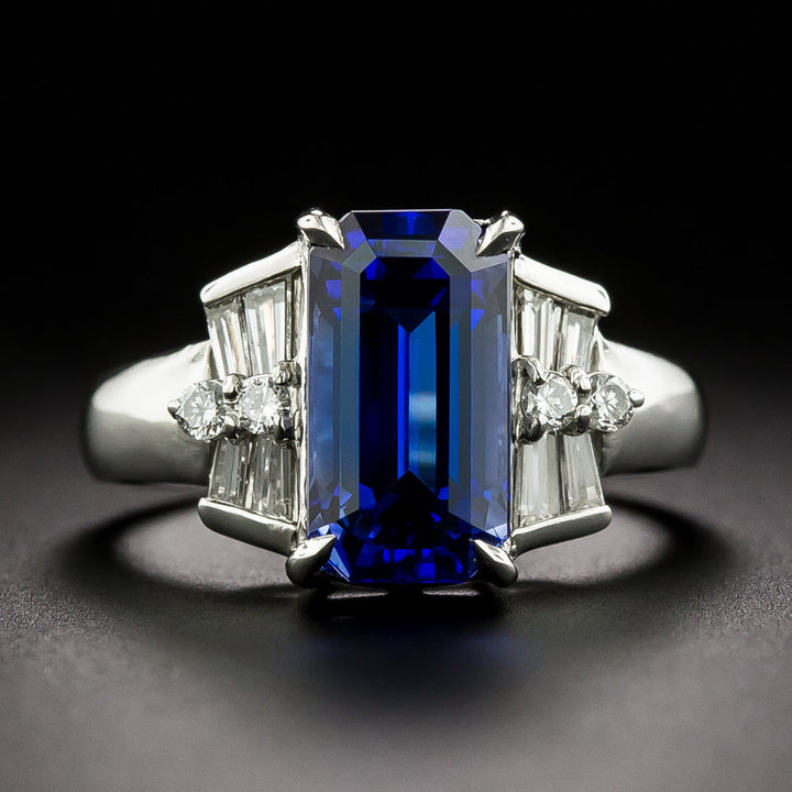Estate Tanzanite and Diamond Ring