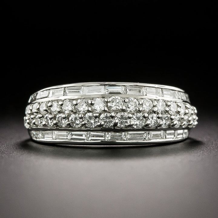 Estate Three-Row Diamond Band Ring