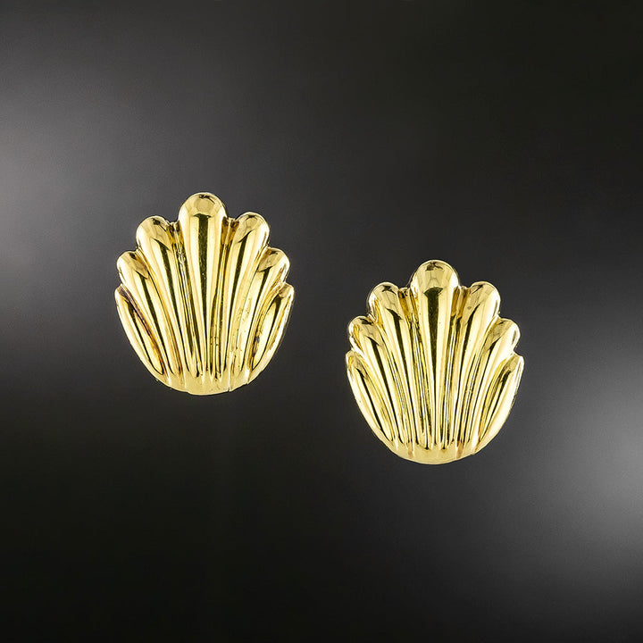 Tiffany & Co. 18K Seashell Earrings