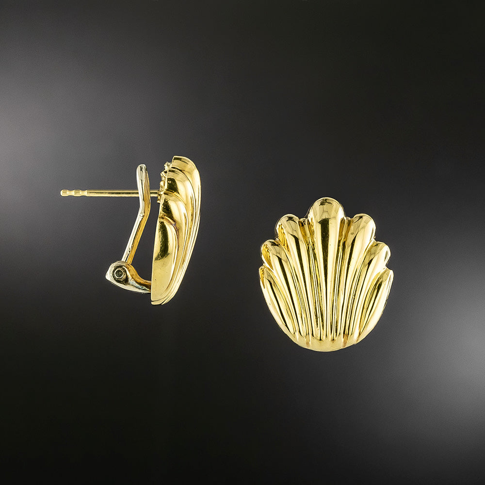 Tiffany & Co. 18K Seashell Earrings - 3