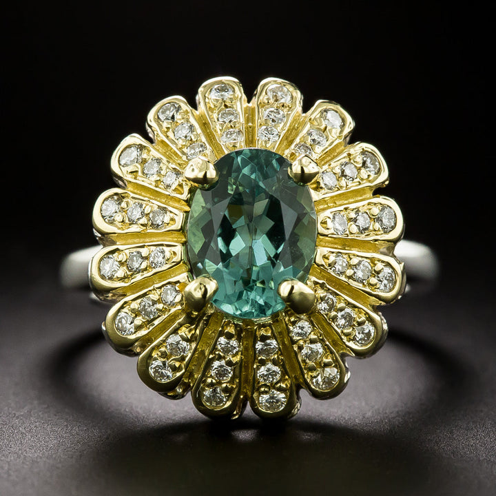 Estate Tourmaline and Diamond Ring