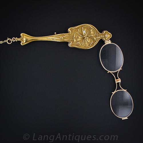Exquisite Art Nouveau Lorgnette by Krementz - 4