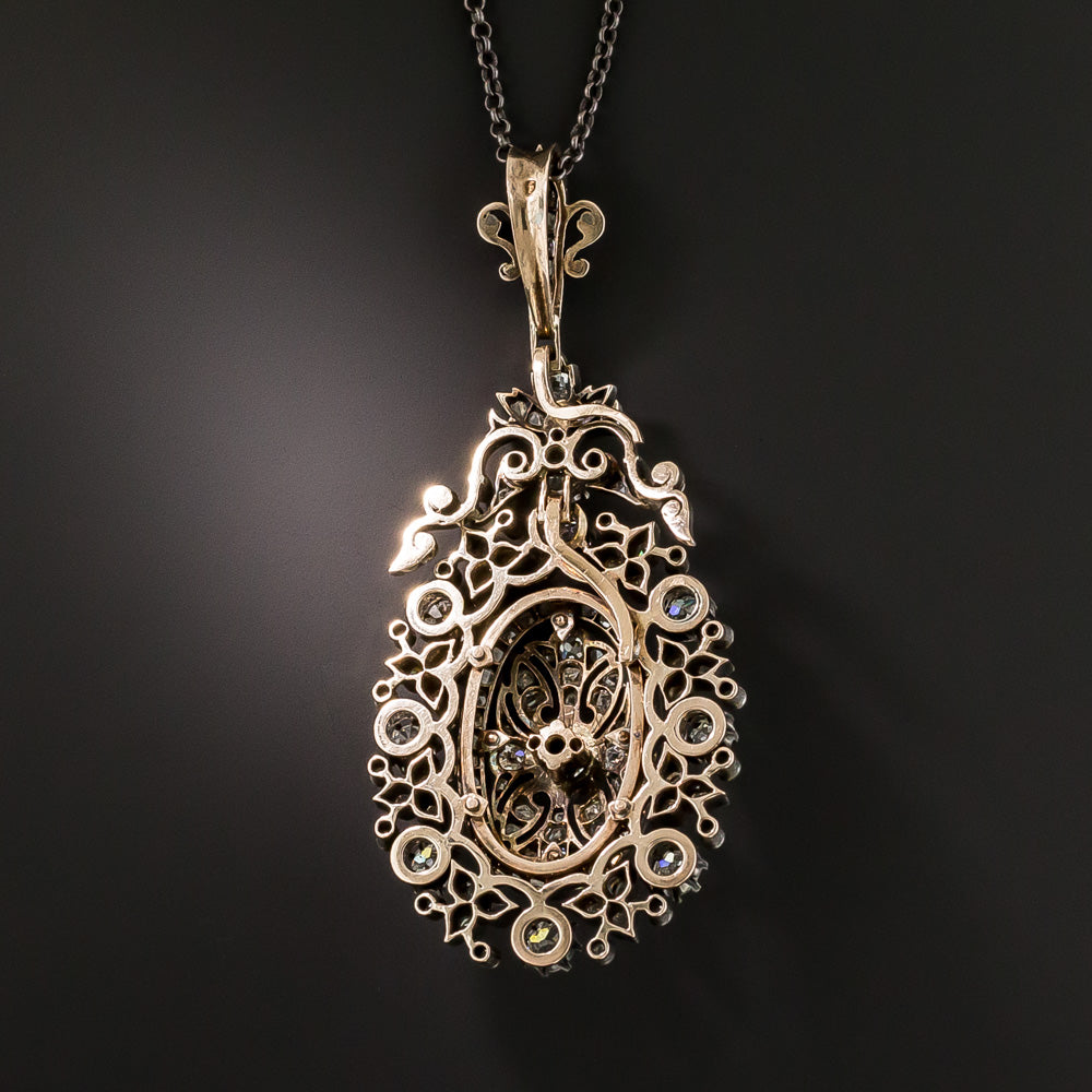 Exquisite Victorian Diamond Pendant Necklace - 4