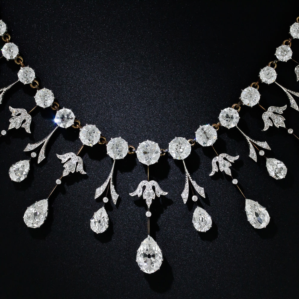 Extraordinary Edwardian Diamond Fringe Necklace - 4