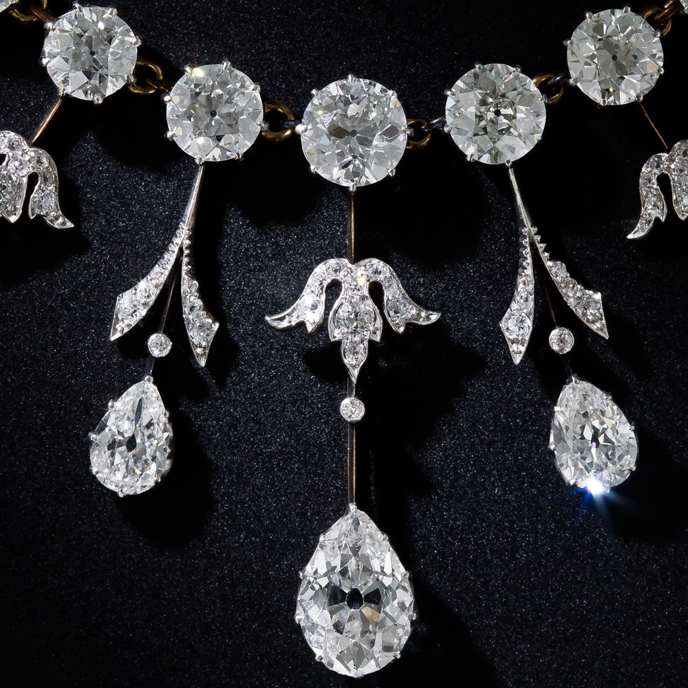 Extraordinary Edwardian Diamond Fringe Necklace - 5
