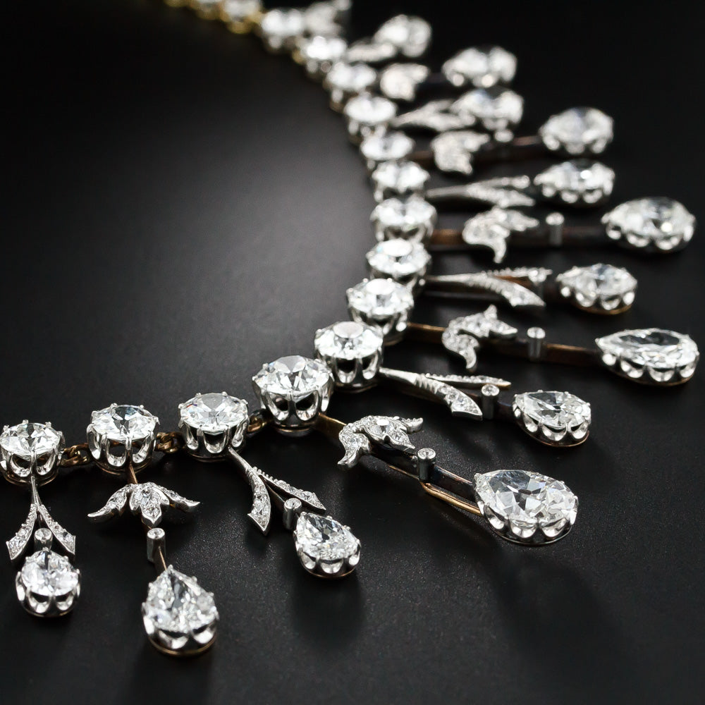 Extraordinary Edwardian Diamond Fringe Necklace - 6