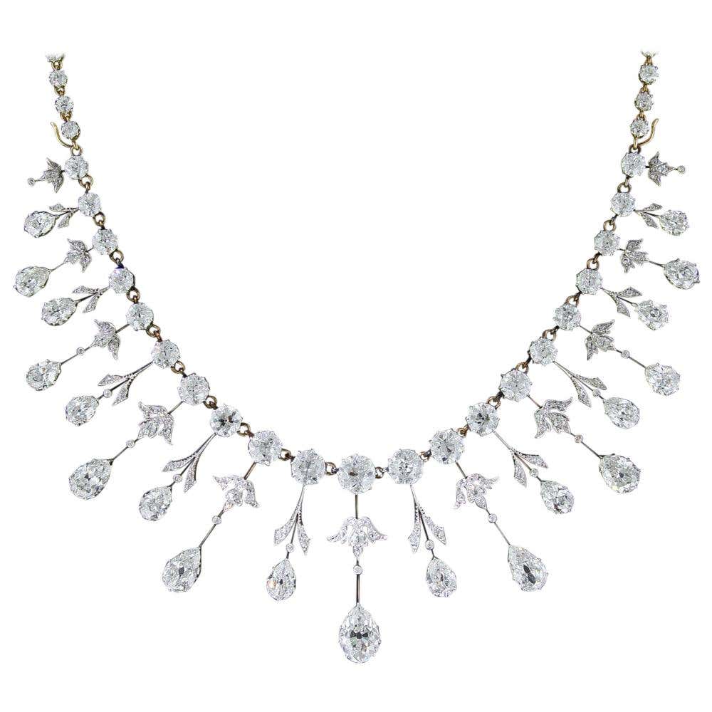 Extraordinary Edwardian Diamond Fringe Necklace - 6