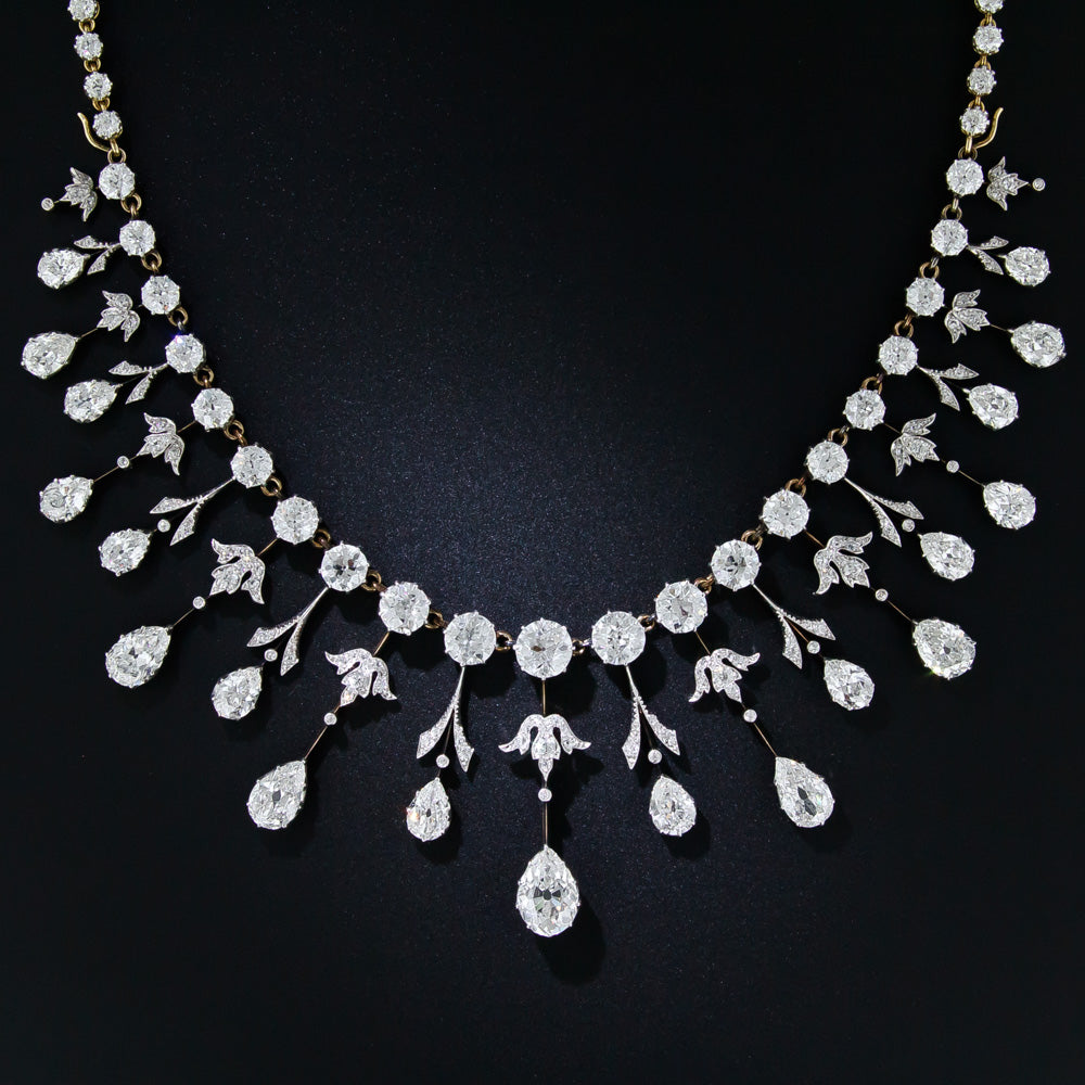 Extraordinary Edwardian Diamond Fringe Necklace - 1