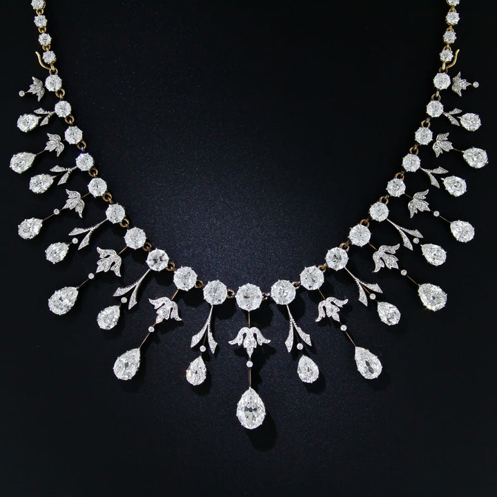 Extraordinary Edwardian Diamond Fringe Necklace