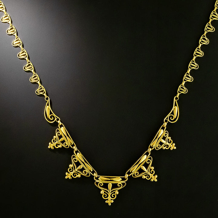 French 18K Art Nouveau Necklace