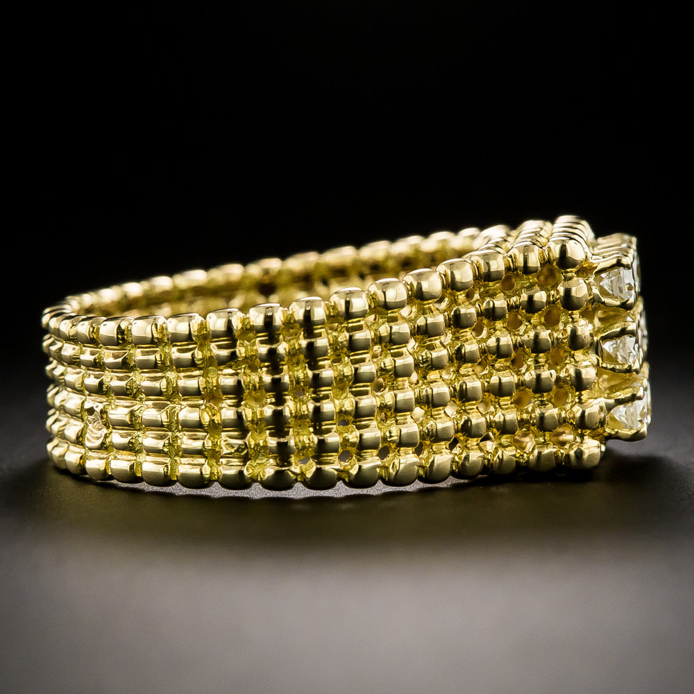 French 18K Square Cluster Diamond Ring - 3