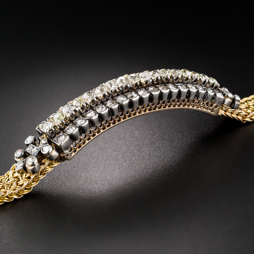 French Antique Diamond Bracelet - 8