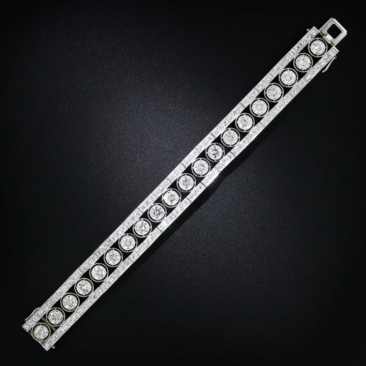 French Art Deco 15.50 Carat Total Weight Diamond Bracelet