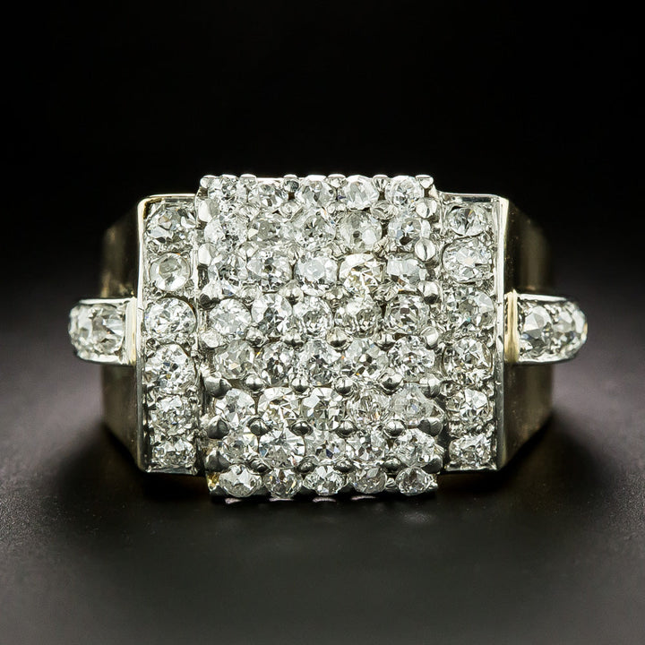 French Art Deco Diamond Ring, Size 6 3/4