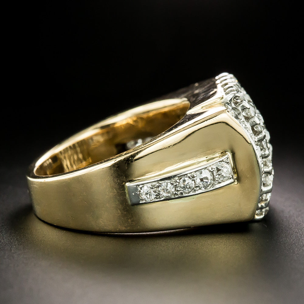 French Art Deco Diamond Ring, Size 6 3/4 - 3