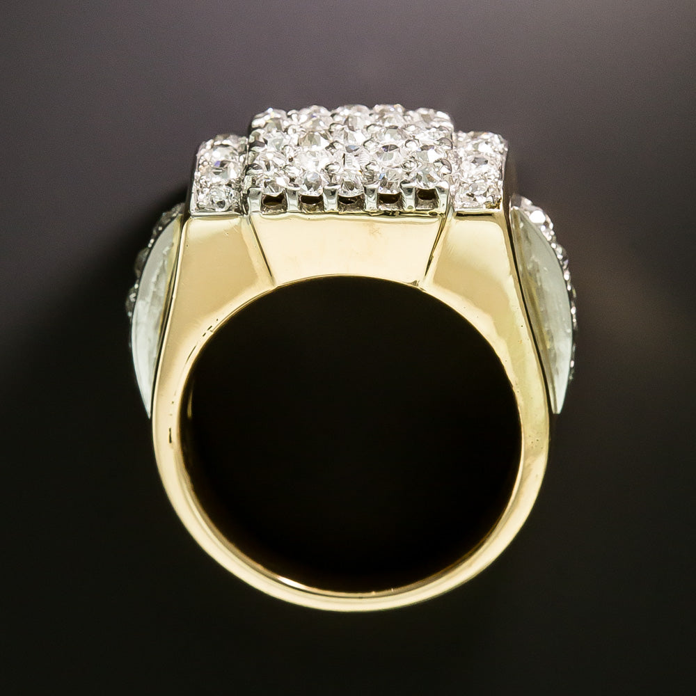 French Art Deco Diamond Ring, Size 6 3/4 - 4