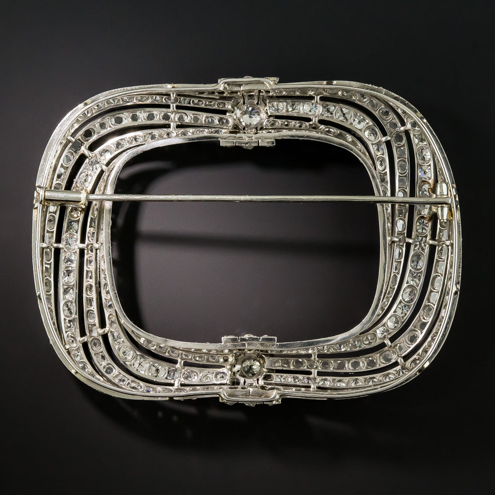 French Art Deco Large Diamond Brooch - 2