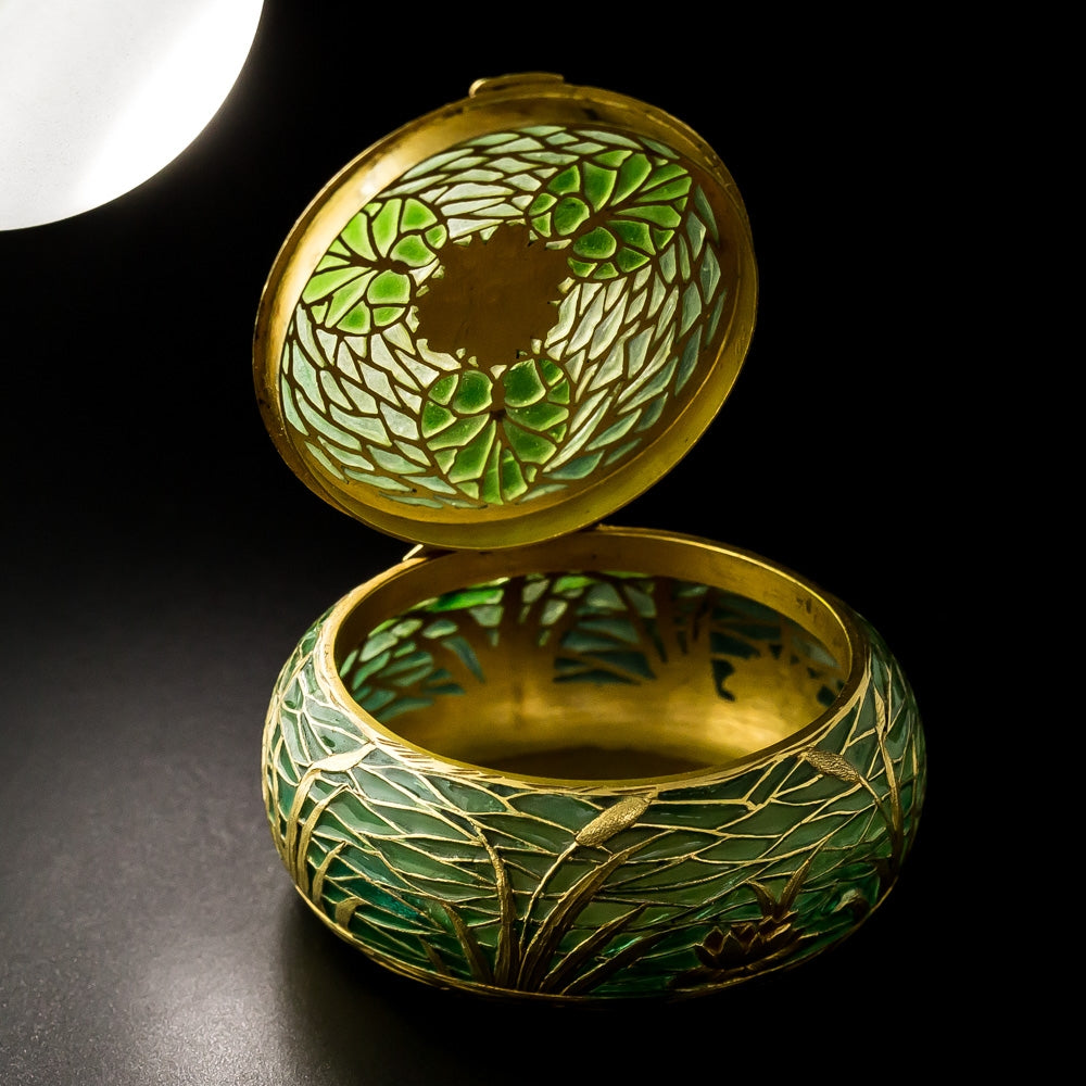 French Art Nouveau Plique-à-Jour Pill Box - 12