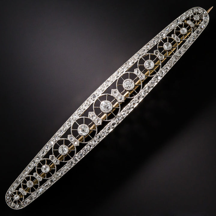 French Belle Époque Diamond Brooch