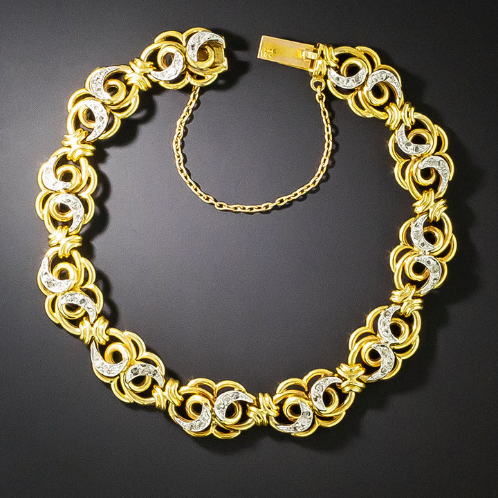 French Belle Époque Rose-Cut Diamond Bracelet