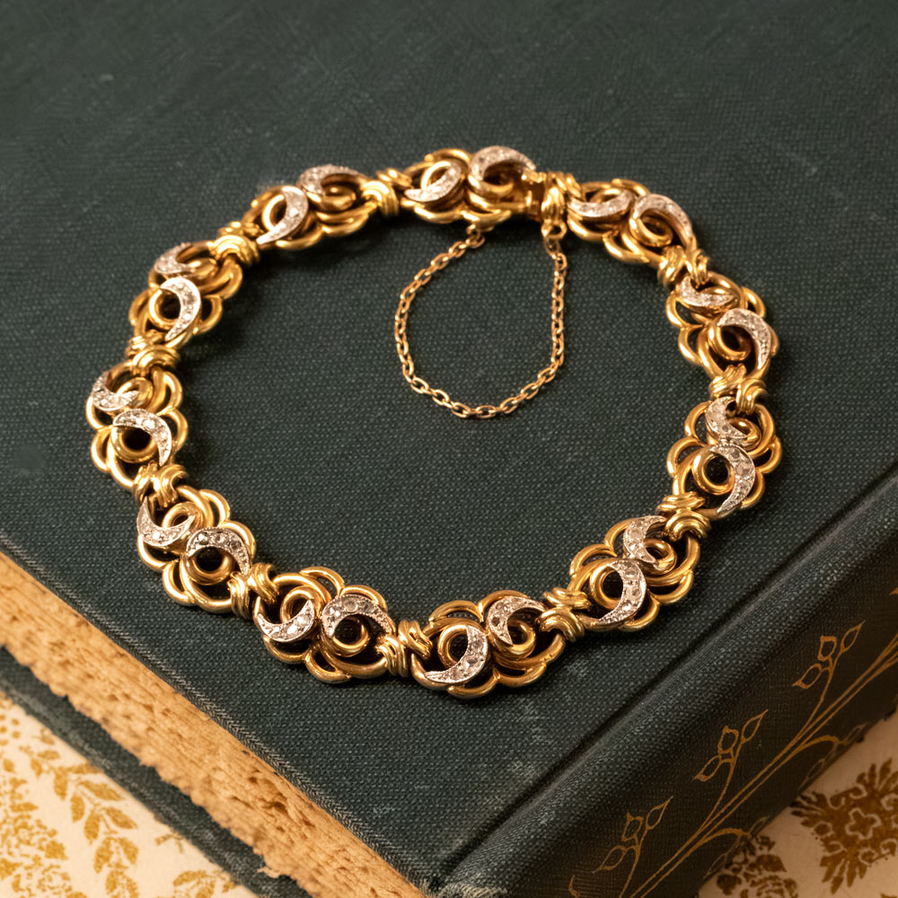 French Belle Époque Rose-Cut Diamond Bracelet - 6