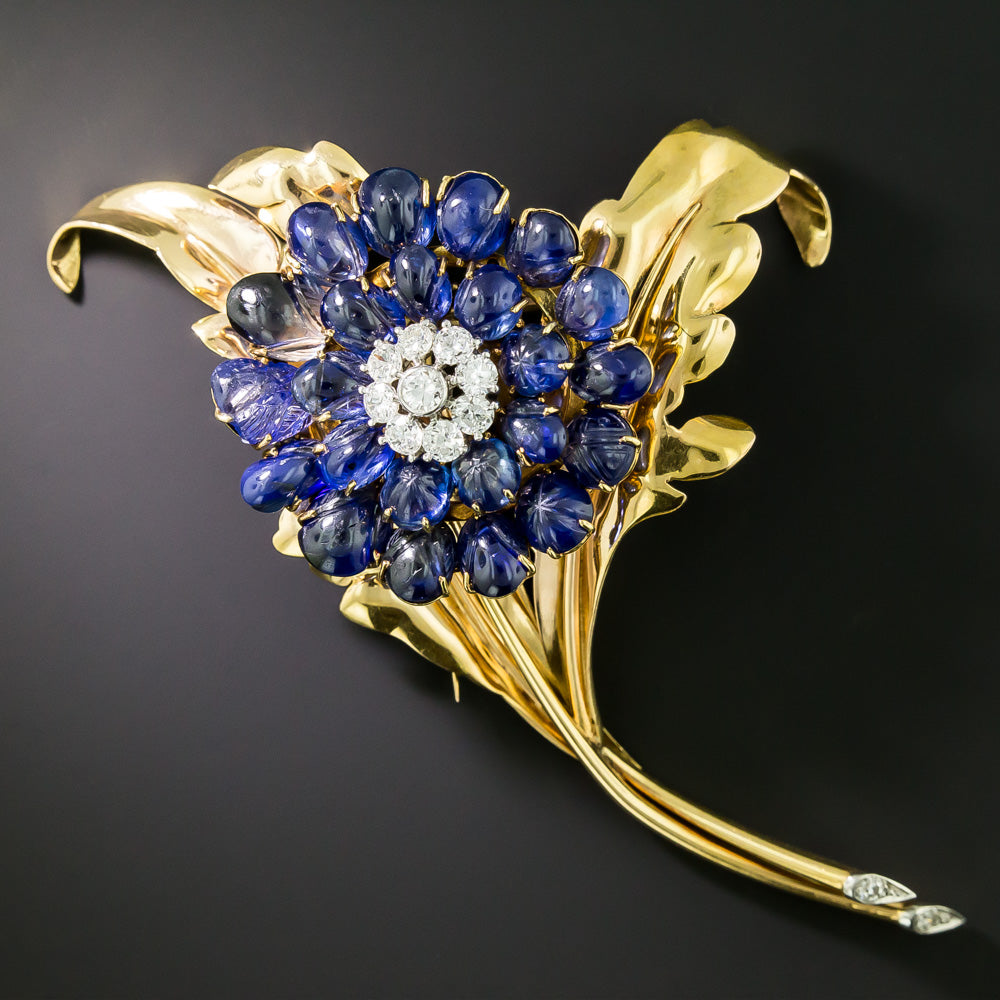 French, Chaumet Sapphire Bracelet, Brooch and Earring Suite - 12