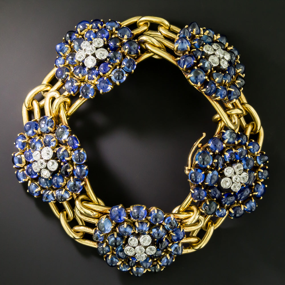 French, Chaumet Sapphire Bracelet, Brooch and Earring Suite - 14