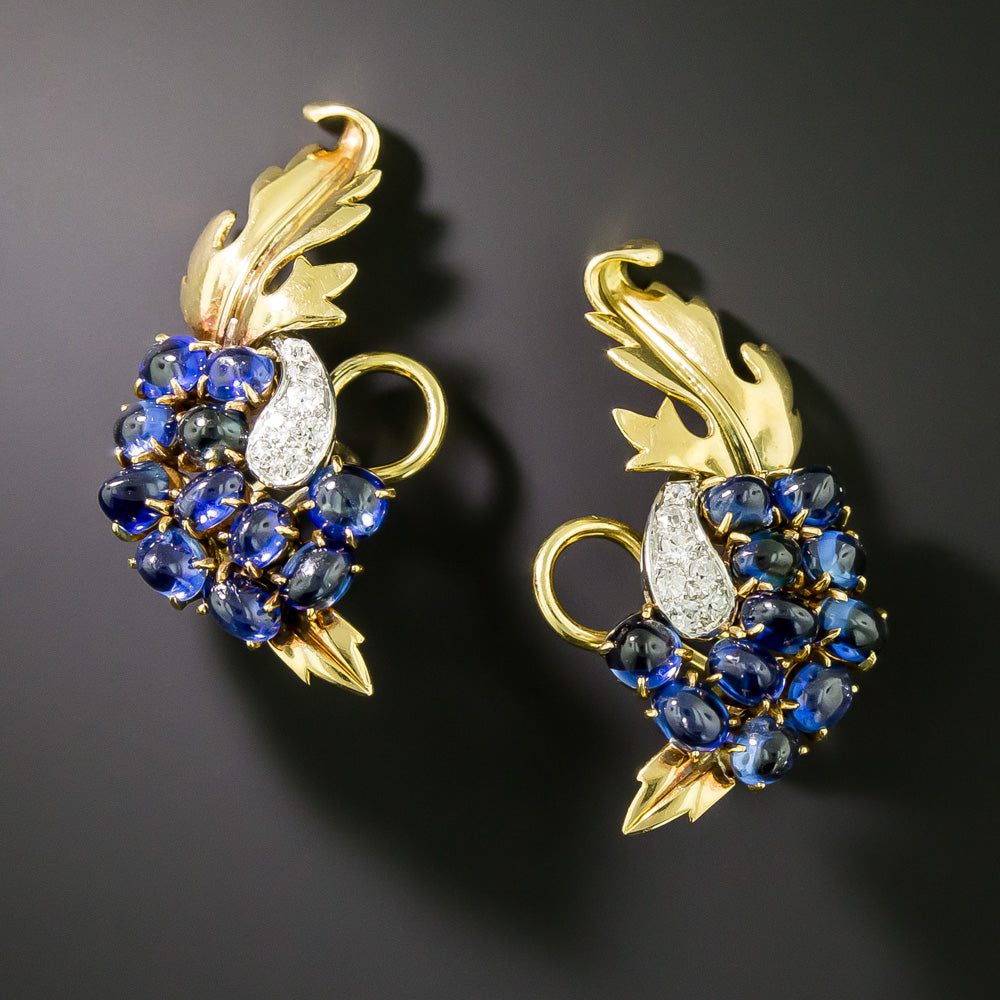 French, Chaumet Sapphire Bracelet, Brooch and Earring Suite - 15