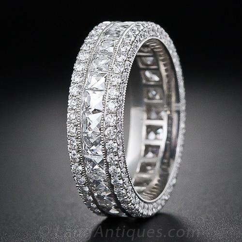 French-Cut Wide Diamond Band - 3