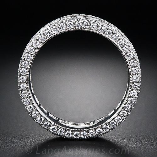 French-Cut Wide Diamond Band - 4