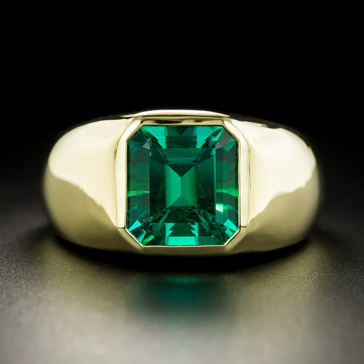 Gem 5.35 Carat Colombian Emerald Ring