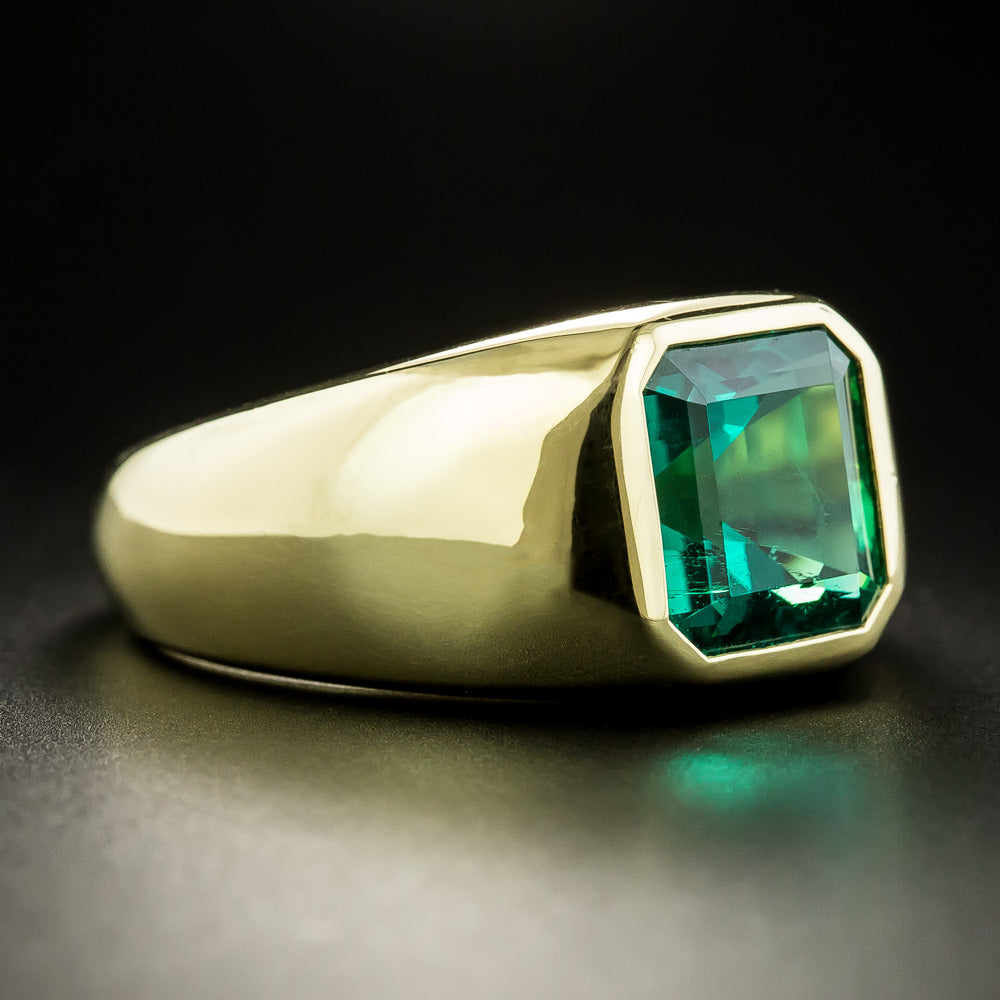Gem 5.35 Carat Colombian Emerald Ring - 4